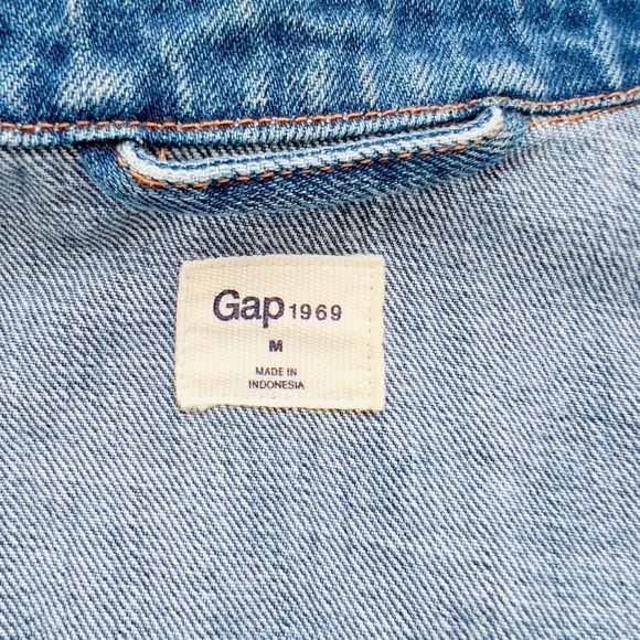 Feminine Cotton Gap 1969 Jean Jacket Ruffles & Peplum Size Medium Coquette Girly - Picture 6 of 11